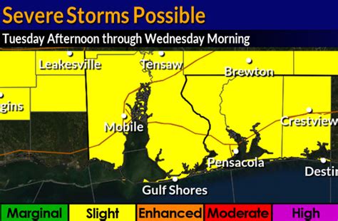 Severe storms possible Tuesday into Wednesday morning